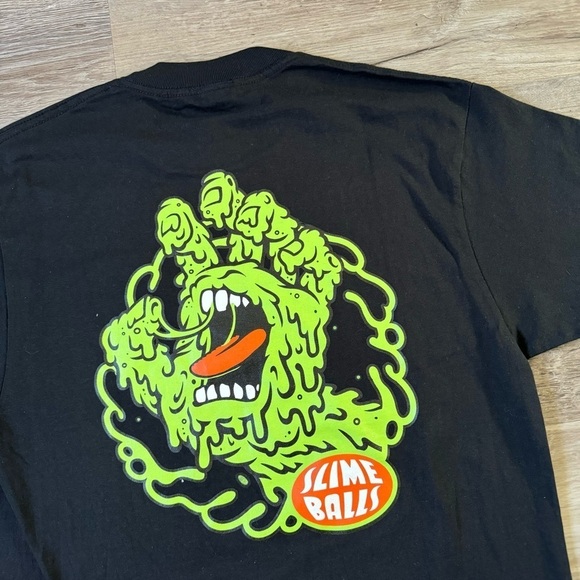 Santa Cruz slime balls speed wheels new condition skate t shirt men’s M - Picture 3 of 5
